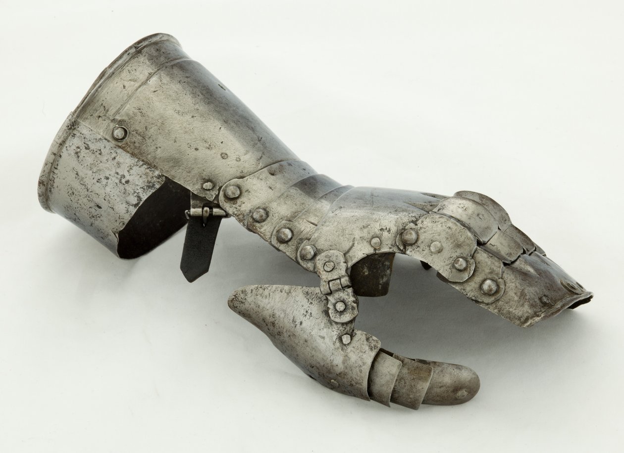 Venstre Gauntlet, ca. 1490-1510 (stål og læder) af German School