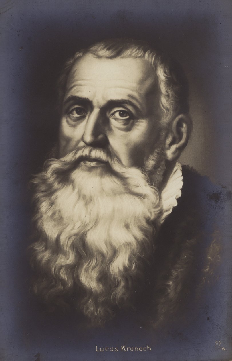Lucas Cranach den Ældre, tysk maler og grafiker (litografi) af German School