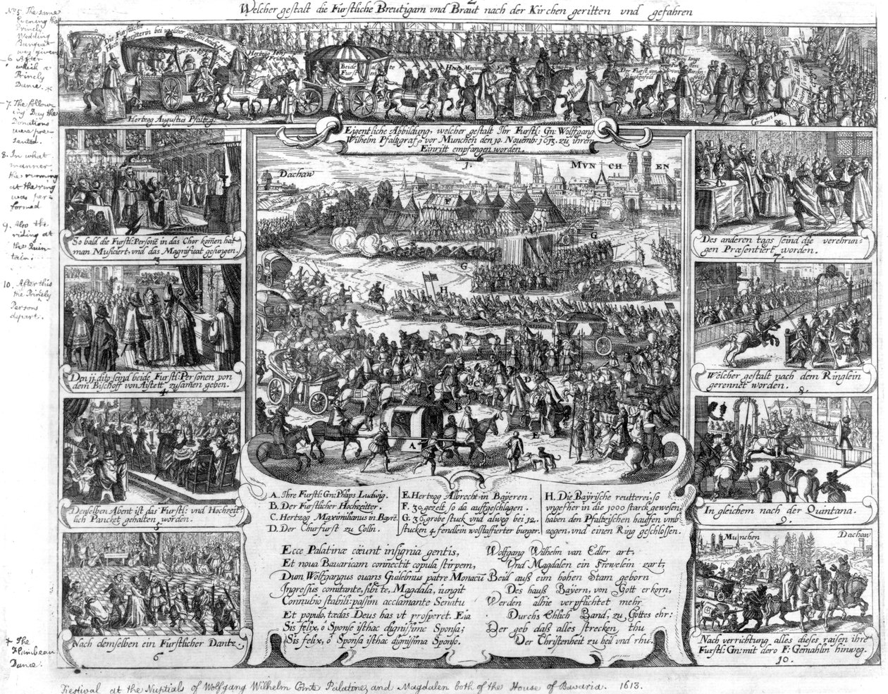 Bryllupsfester af Wolfgang Wilhelm, Pfalzgrev af Neuburg og Magdelene af Bayern i 1613 af German School