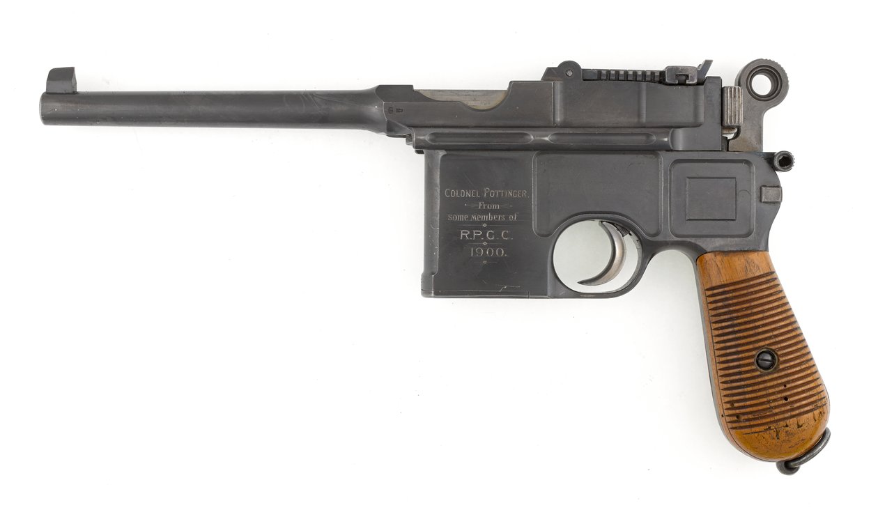 Mauser Model 1896 7,63 mm selvladerpistol af German School
