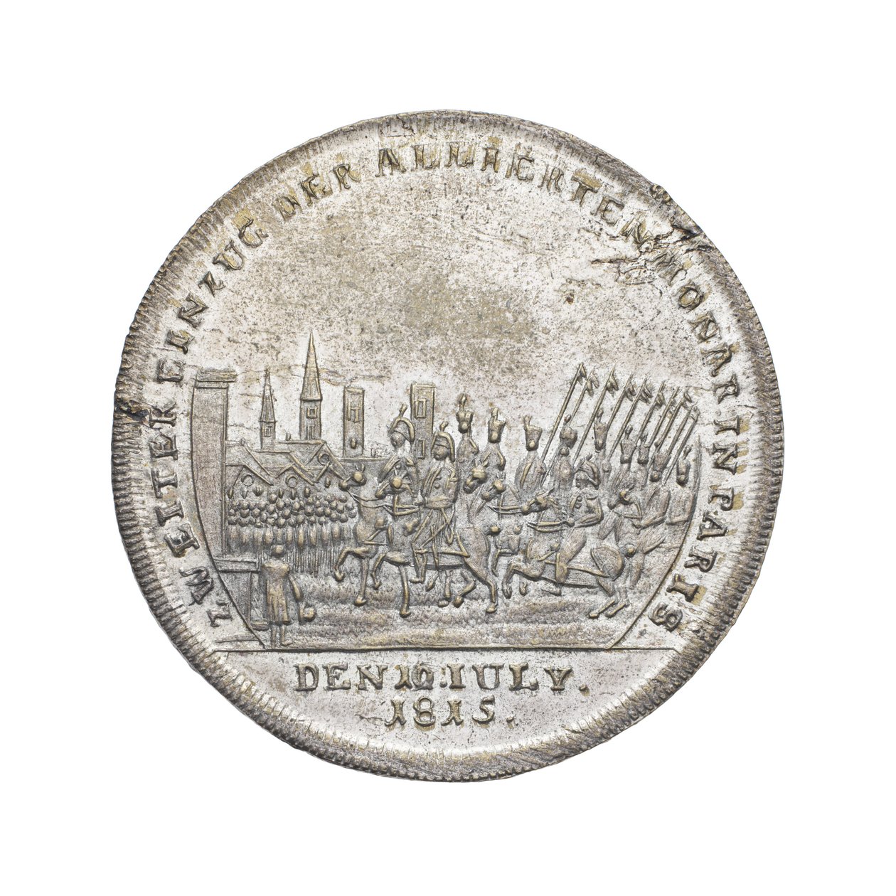 Medalje til minde om Wellington og Blücher ved Waterloo af German School