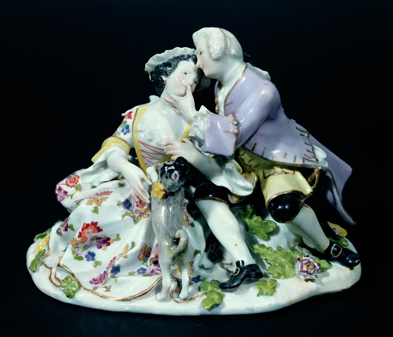 Meeting of Lovers, muligvis af Johann Joachim Kandler (1706-75) ca. 1735 (porcelæn) af German School
