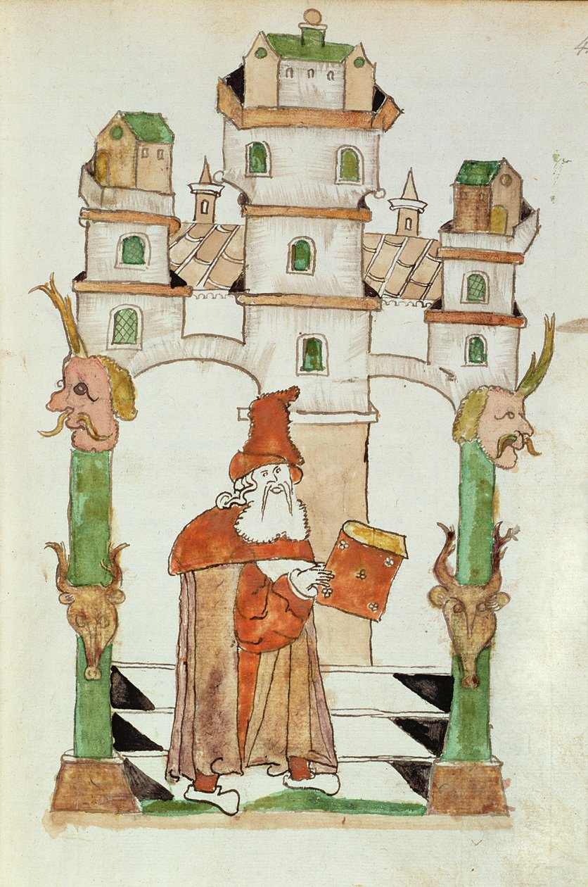 Ms Add 15697 fol.44 Den arabiske astrolog Albumasar, fra en samling skrevet af Jacobus Scracz de Indagine af German School
