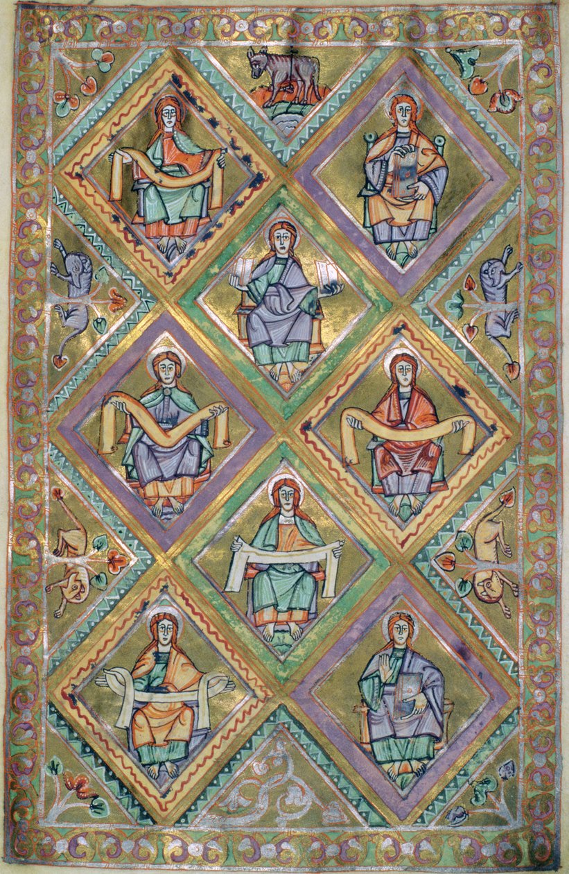 Fru Czart. 1207 IV, fol.10v Kristi liv ifølge St. Matthæus, fra The Evangeliarium of the Cathedral of Plock c.1075 af German School