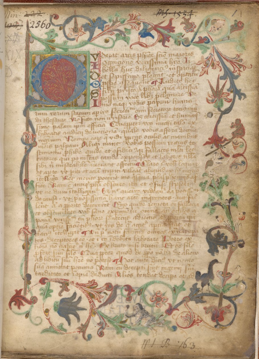Ms Sloane 2560, f.1 fra Alchemical Treatises, slutningen af det 15. århundrede (vellum) af German School