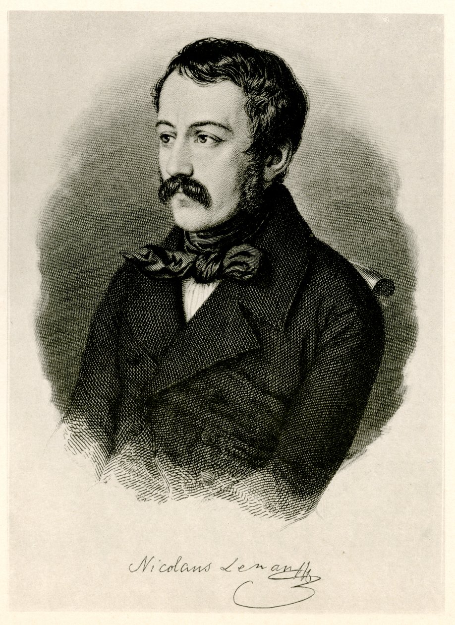 Nikolaus Lenau, 1884-90 (fototype) af German School