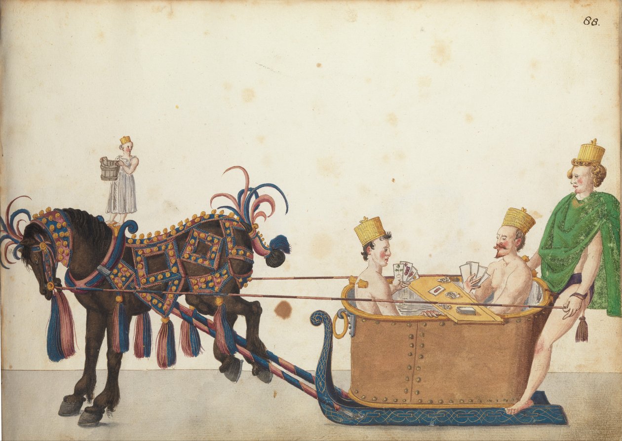 Festslæde i parade, ca. 1640 af German School