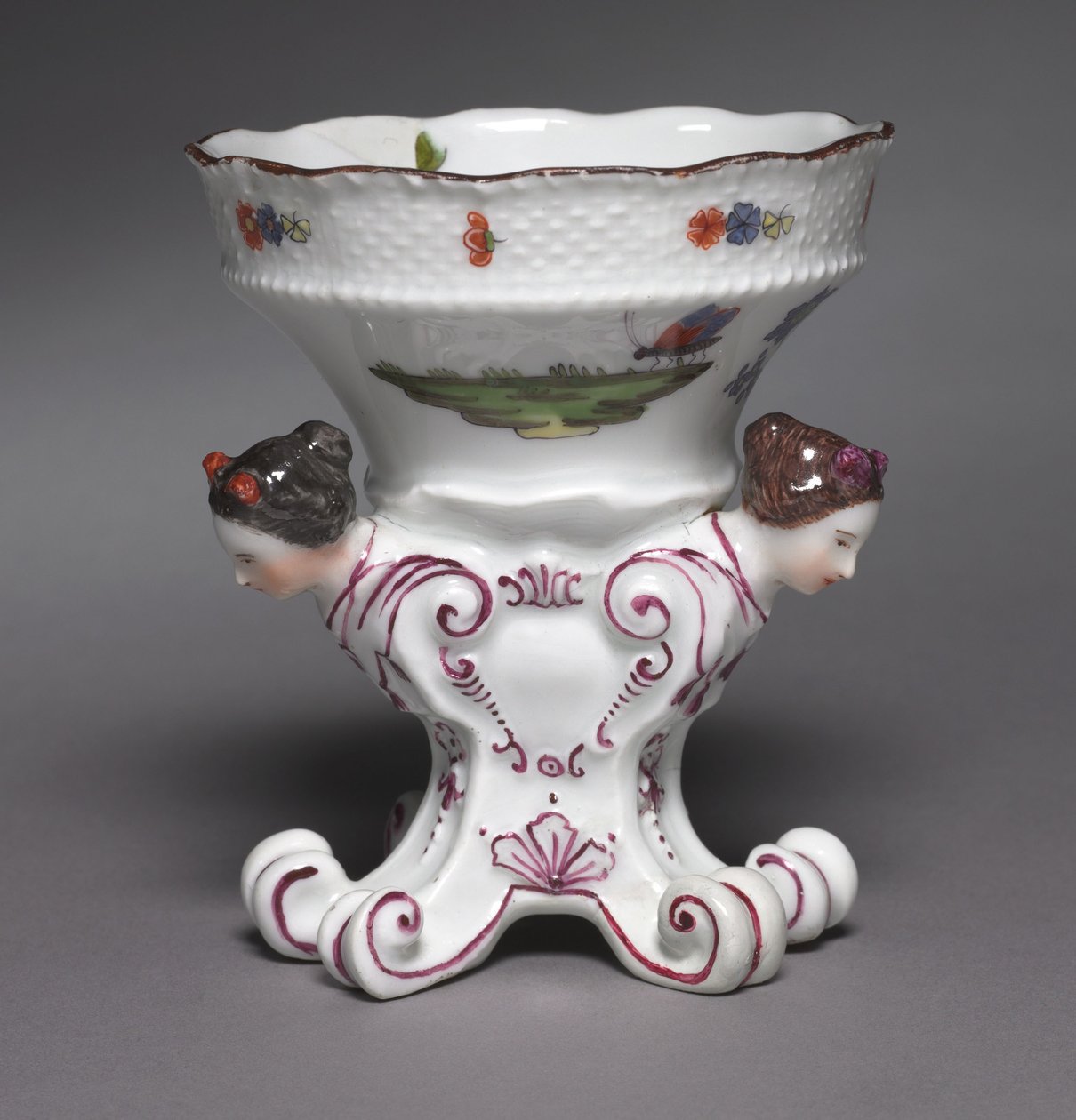 Et par salte fra Sulkowsky Service, fabrikant Meissen Porcelænsfabrik, Tyskland, 1735-1756 af German School