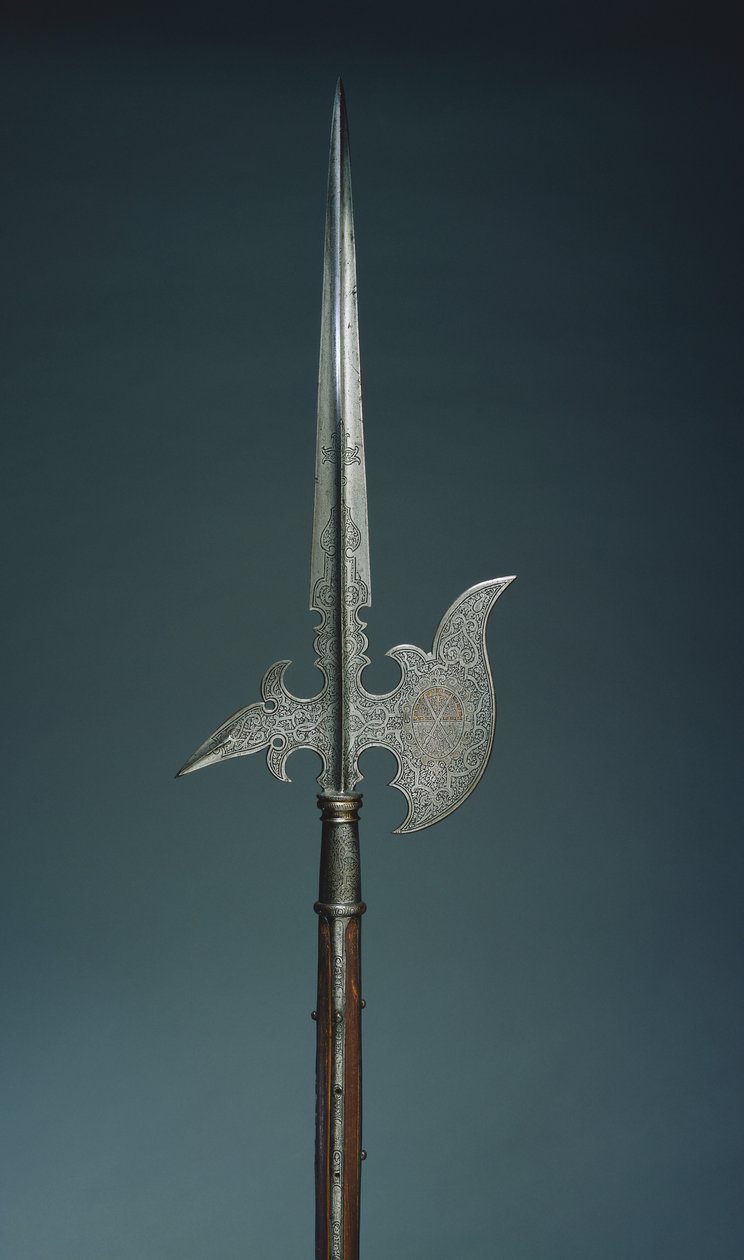 Paradehellebard fra statsgarden hos kurfyrst Christian I af Sachsen, 1586-91 af German School