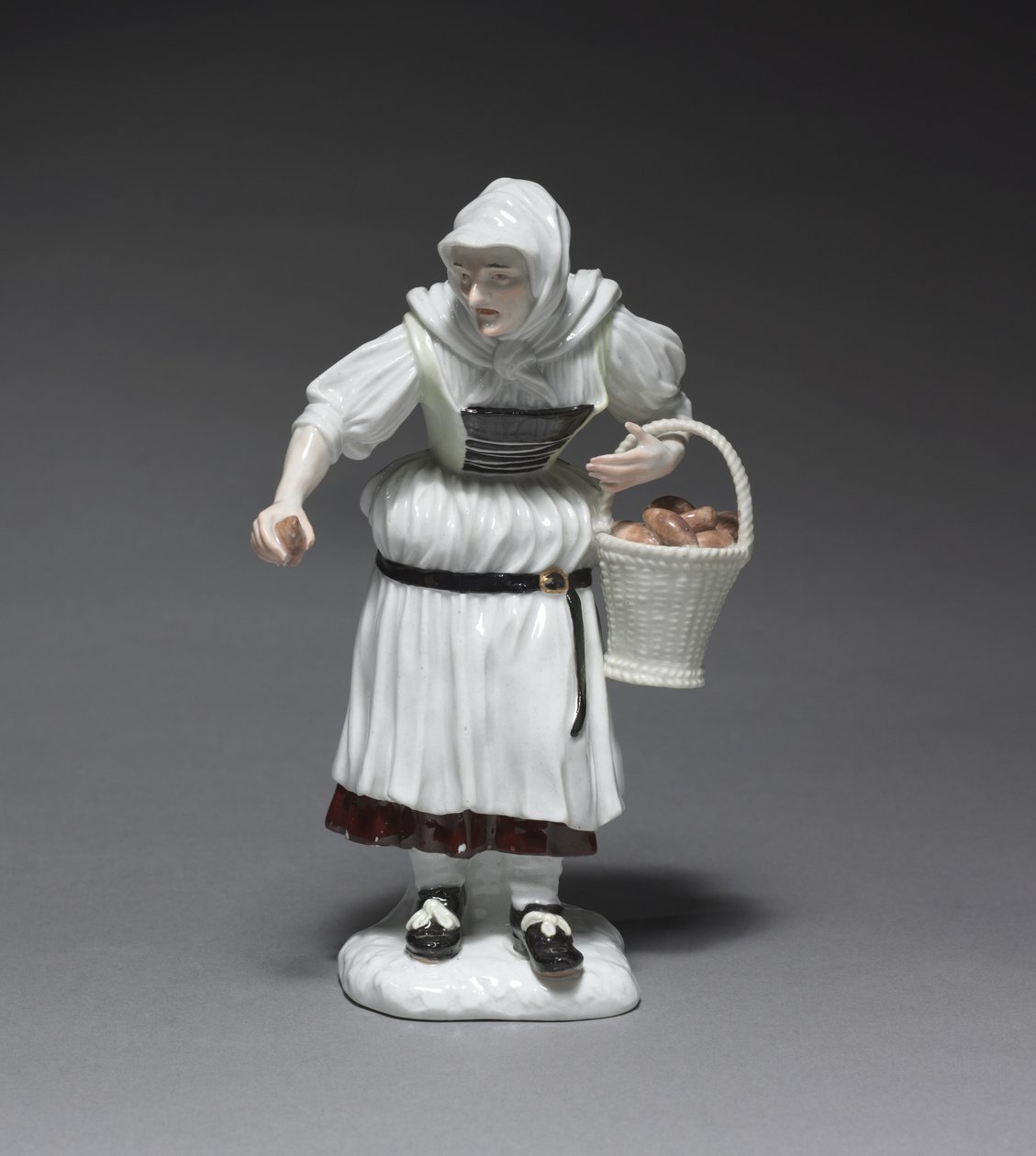 Bondekvinde, fabrikant Meissen Porcelænsfabrik, Tyskland, modelleret af Johann Joachim Kändler af German School