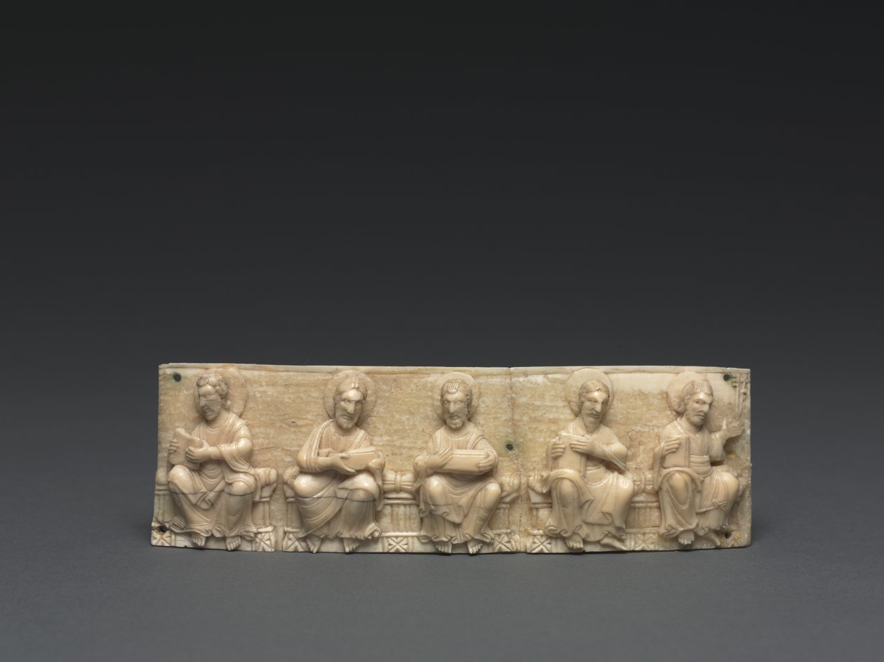 Plaque fra et bærbart alter: Kristus og apostlene, Nedre Rhindalen, 1050-1100 af German School