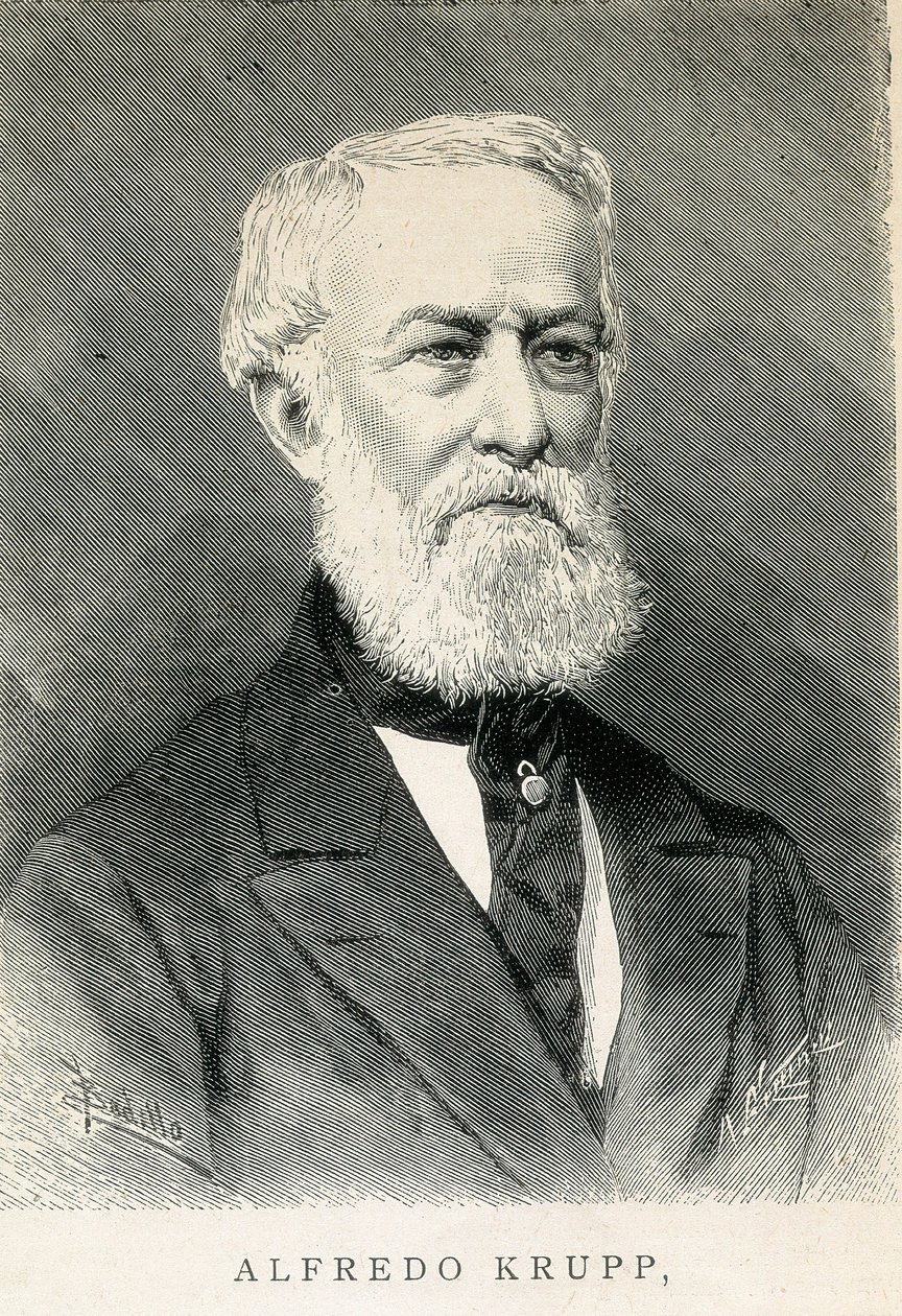 Portræt af Alfred KRUPP (1812-1887), tysk stålindustrimand af German School