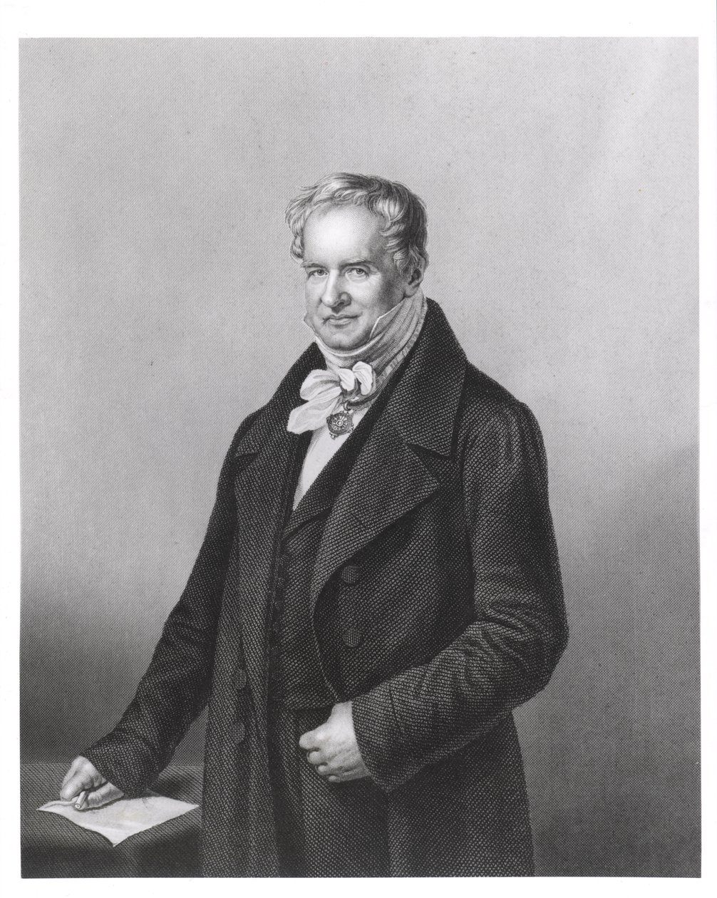 Portræt af baron Alexander von Humboldt (1769-1859) af German School