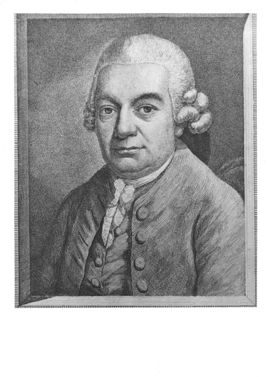 Portræt af Carl Philipp Emanuel Bach (1714-88) af German School
