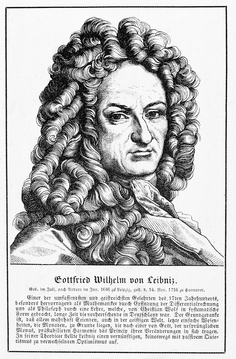 Portræt af Gottfried Wilhelm Leibniz (1646-1716) af German School