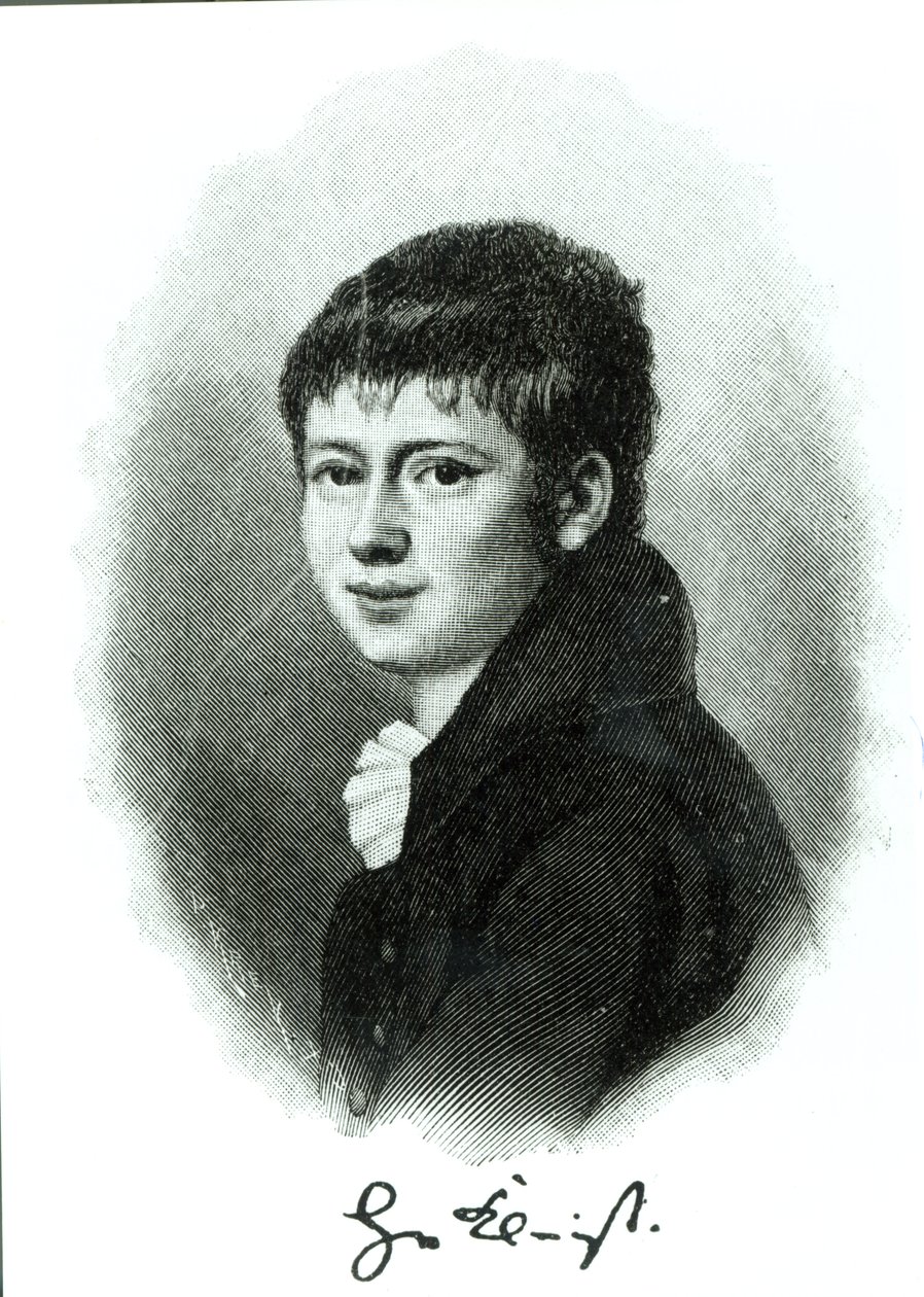 Portræt af Heinrich von Kleist som barn af German School