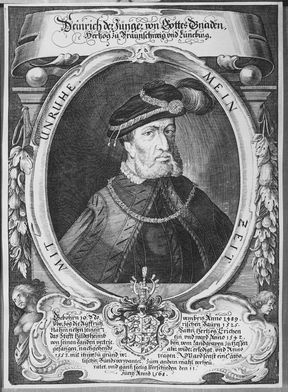 Portræt af Henrik den Yngre (1489-1568), hertug af Brunswick og Luneburg af German School