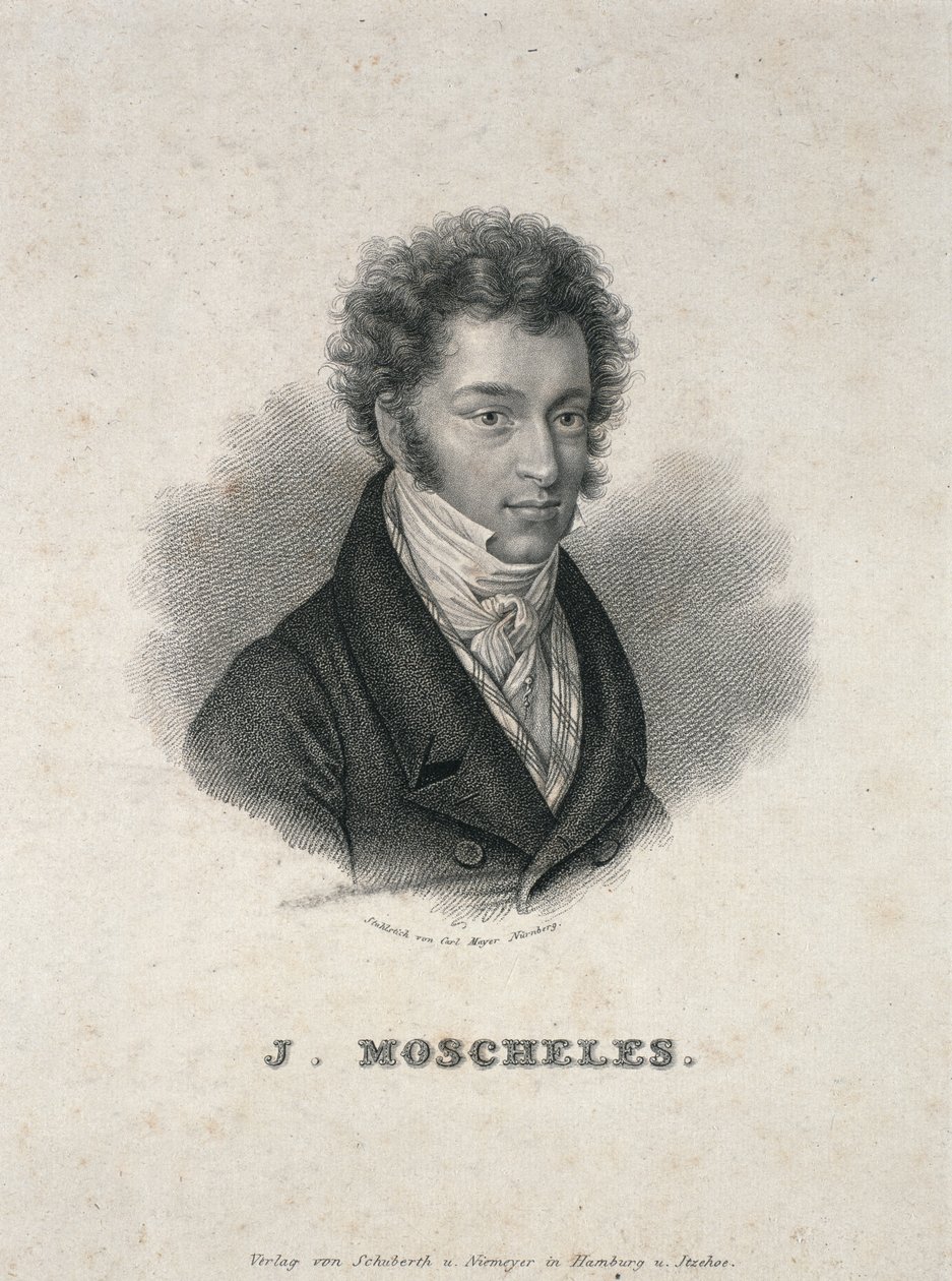 Portræt af Ignaz Moscheles (1794-1870) af German School