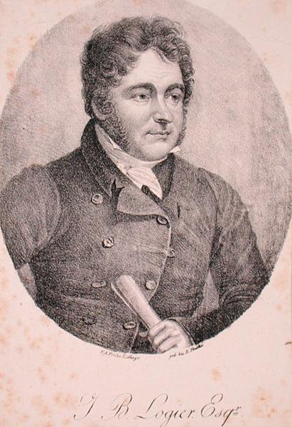 Portræt af Johann Bernhard Logier (1777-1846) (stik) af German School