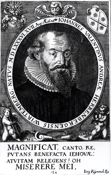 Portræt af Johann Valentine (f.1586) af Herrenberg og Wurtemberg, graveret af Iorg Rijmmel, 17. august 1628 af German School