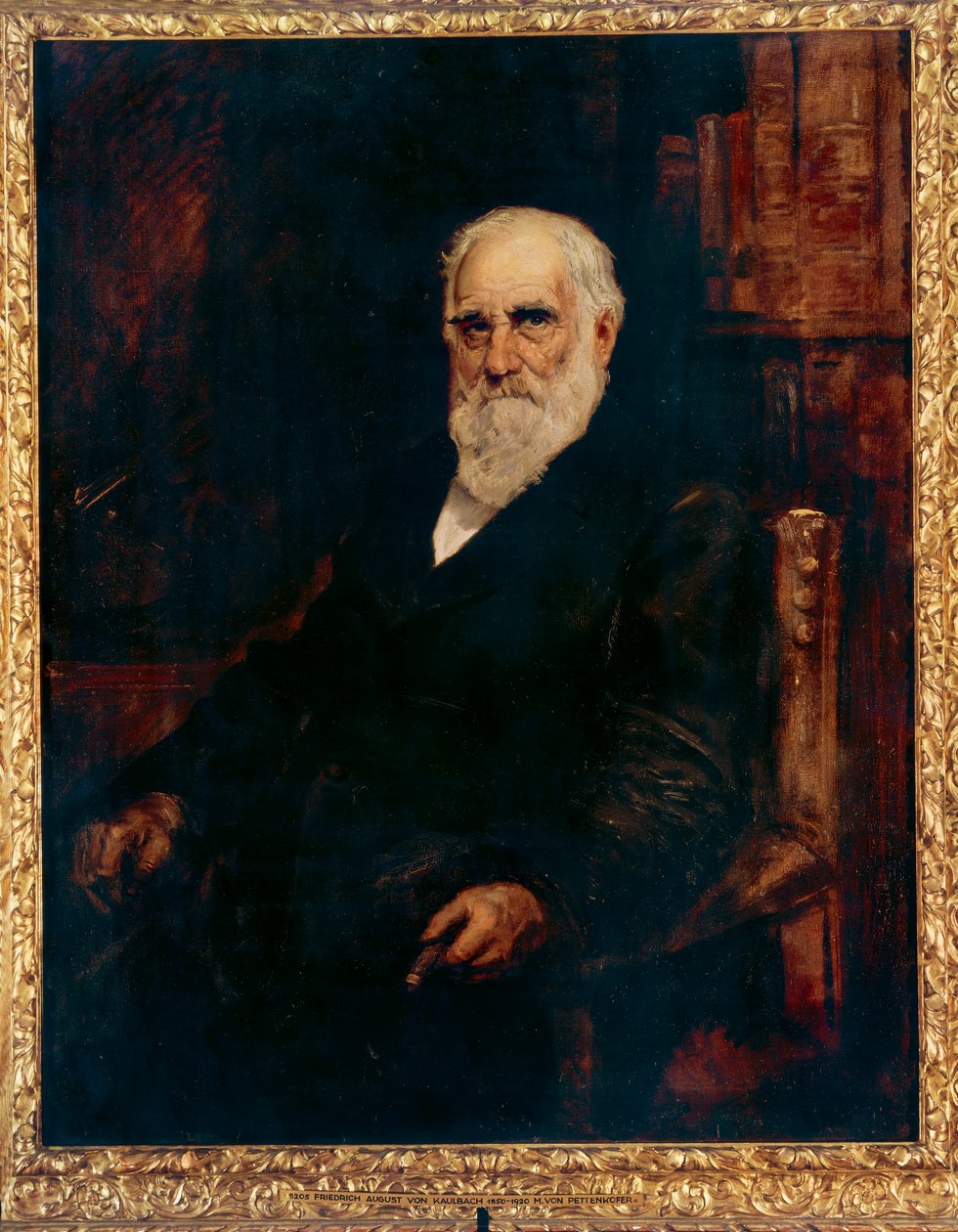 Portræt af Max Joseph von Pettenkofer (olie på lærred) af German School