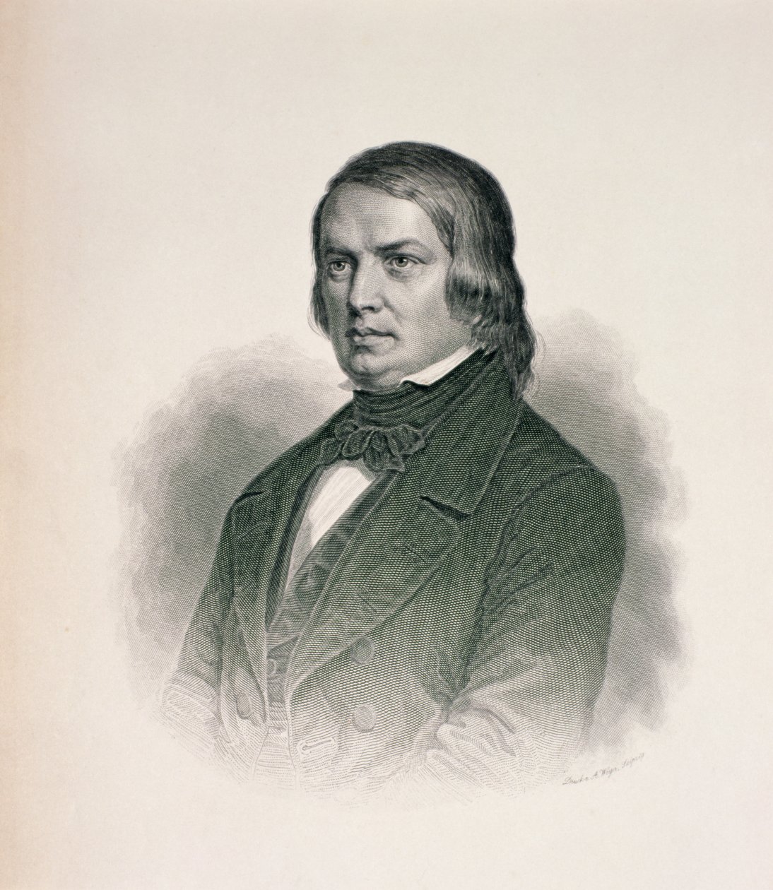 Portræt af Robert Schumann (1810-56) af German School
