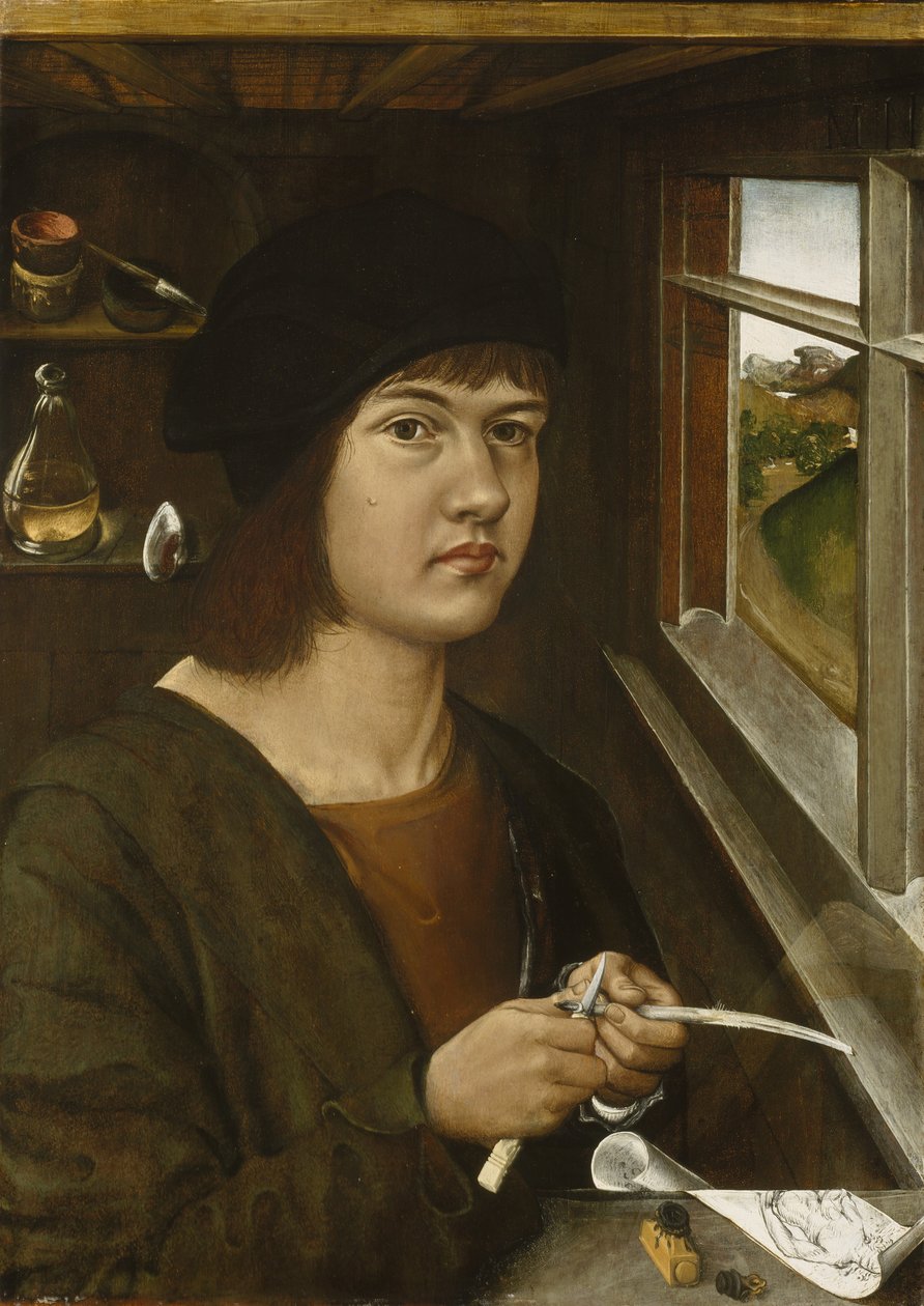 Portræt af en ung kunstner, ca. 1500 af German School