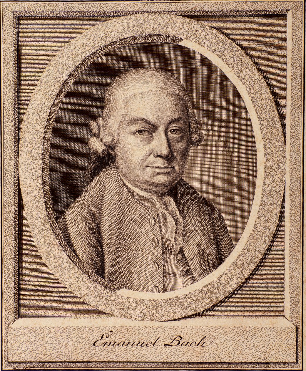 Portræt af den tyske komponist Carl Philipp Emanuel Bach (1714-1788) søn af Johann Sebastian Bach af German School