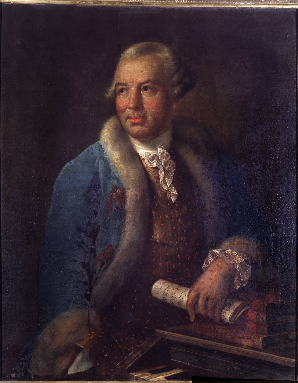 Portræt af den tyske komponist Christoph Willibald Gluck af German School