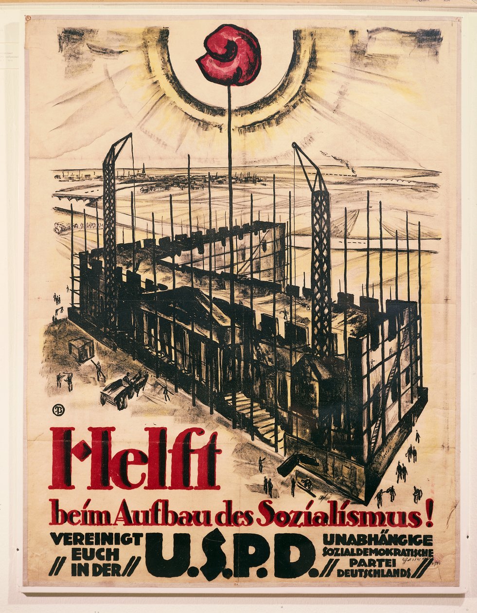 Plakat for det uafhængige socialdemokratiske parti i Tyskland (USPD) af German School