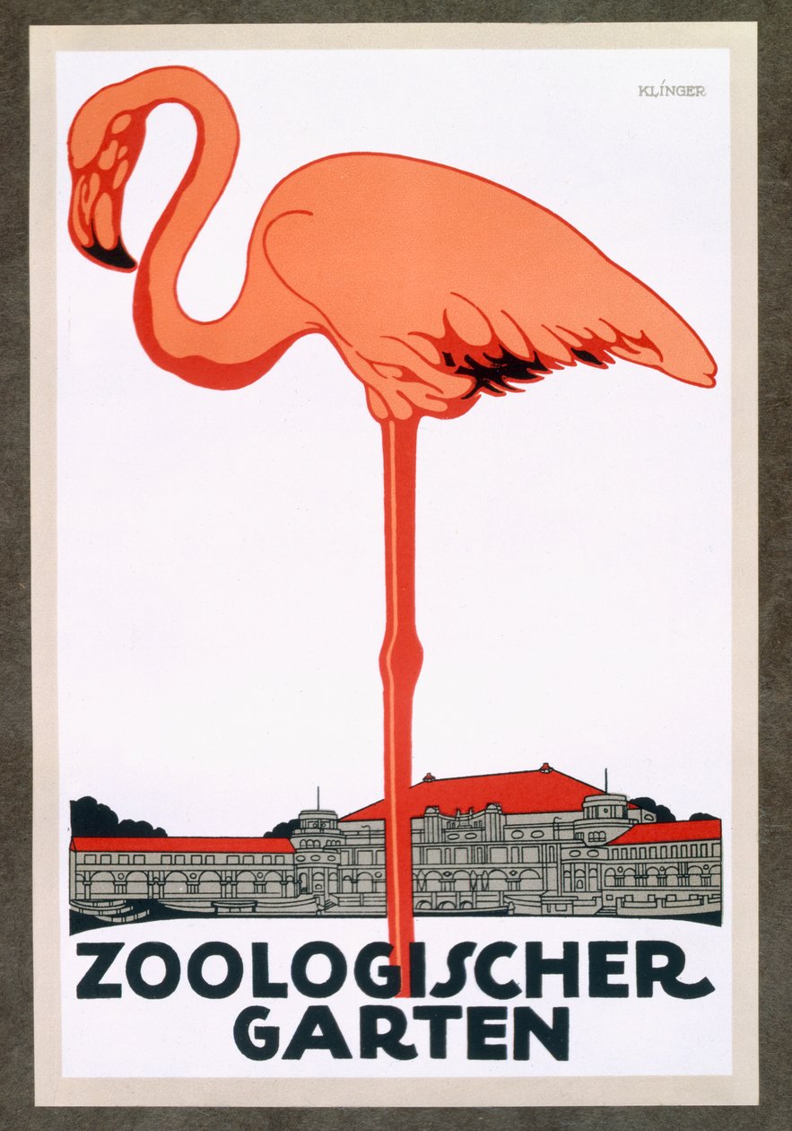 Plakat for den zoologiske have i Berlin af German School