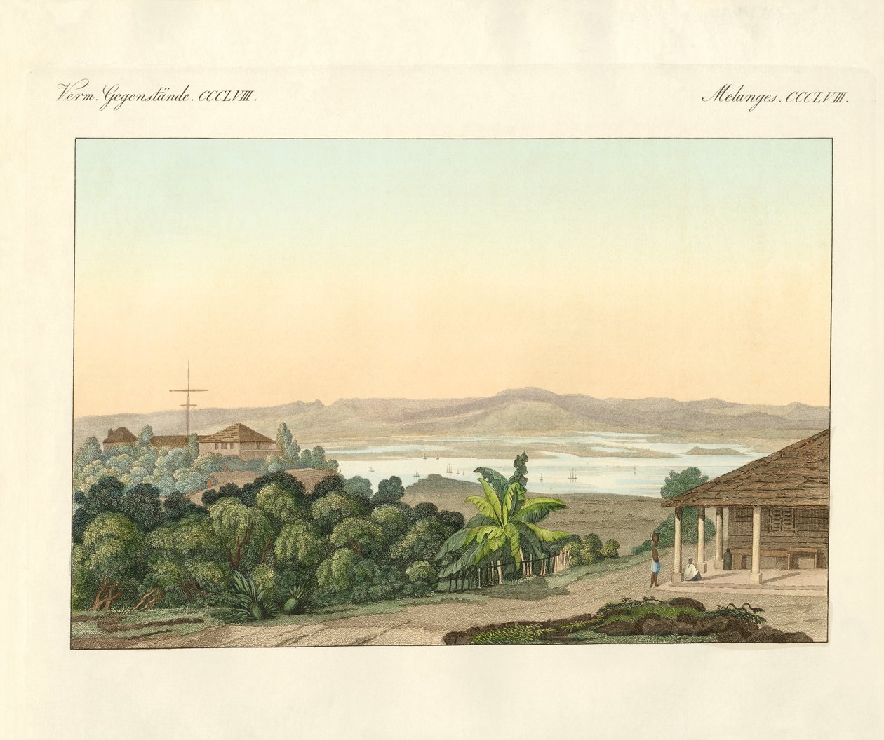 Pulu Penang (farvet gravering) af German School
