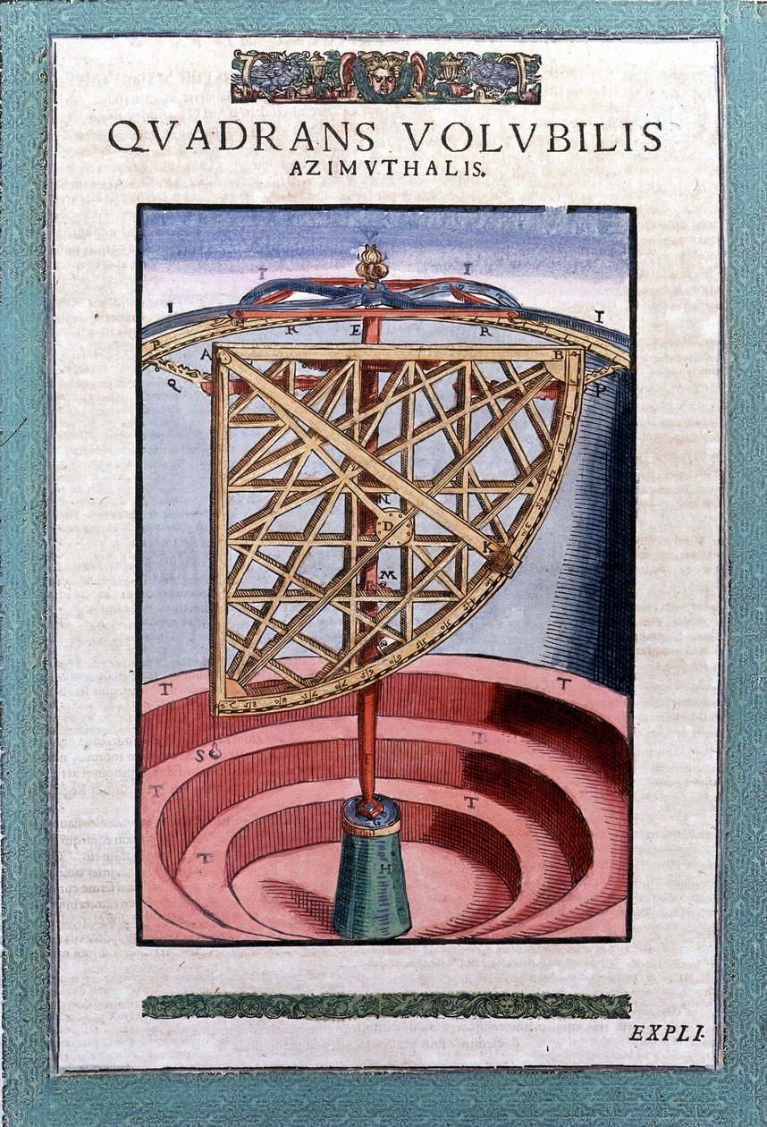 Zodiacal azimutal kvadrant i "Mechanical Astronomy" af Tycho Brah (1546 - 1601), Wandsbeck af German School