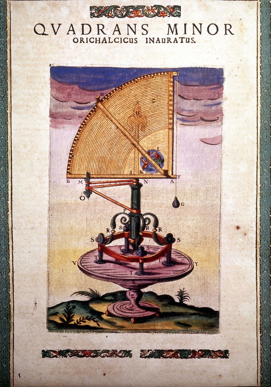 Zodiacal azimutal kvadrant i "Mechanical Astronomy" af Tycho Brah (1546 - 1601), Wandsbeck af German School
