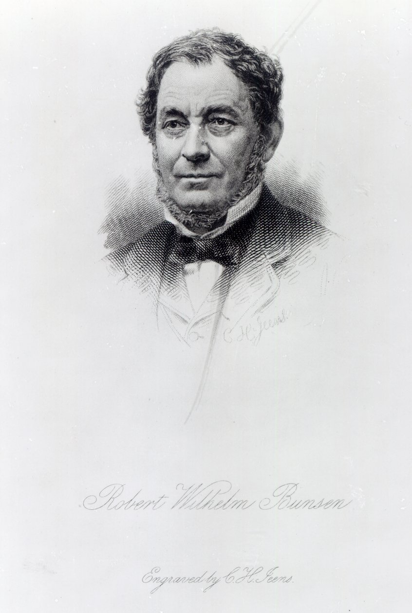 Robert Wilhelm Bunsen, graveret af C.H Jeens af German School