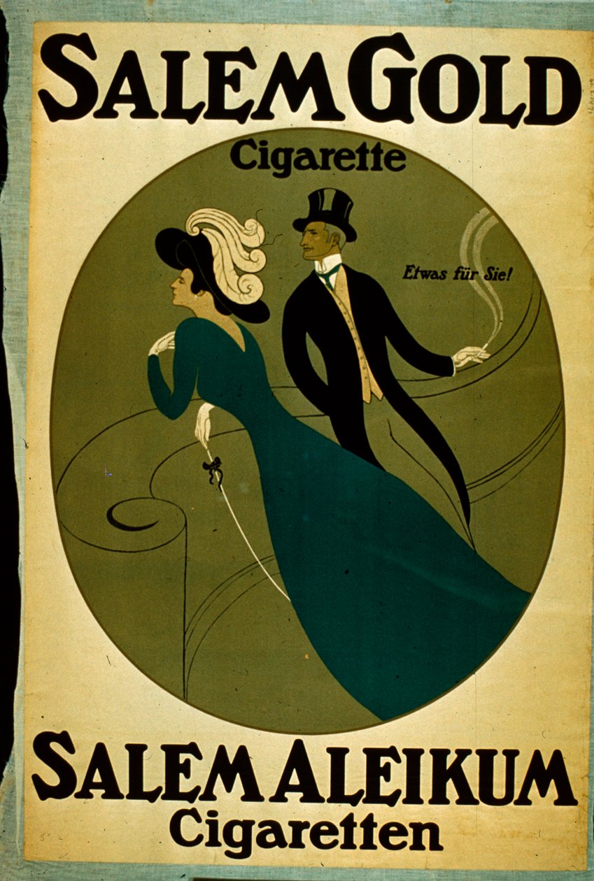 Salem guldcigaretannonce af German School