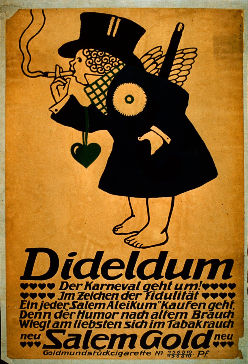 Salem guldcigaretannonce af German School