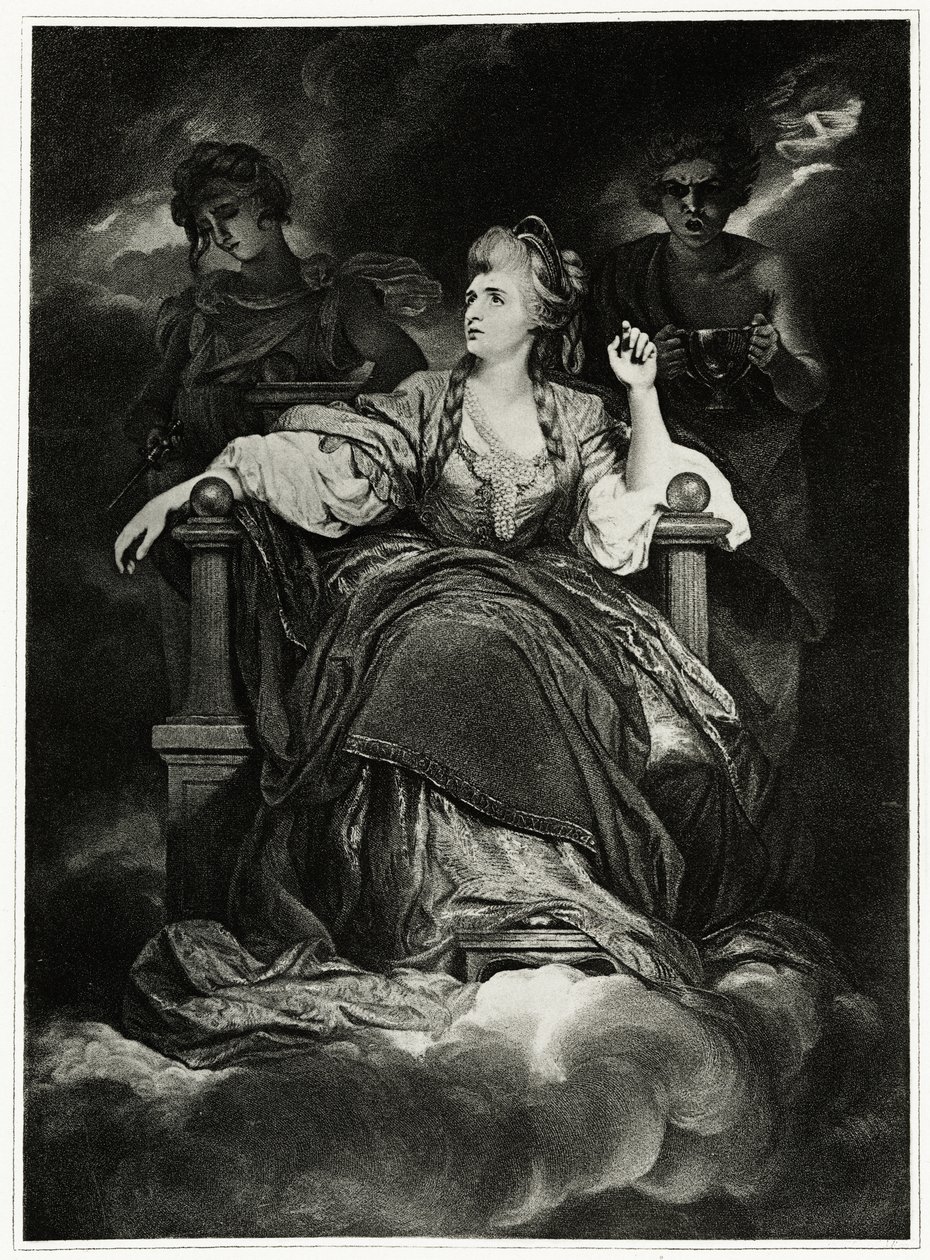 Sarah Siddons, 1884-90 (fototype) af German School