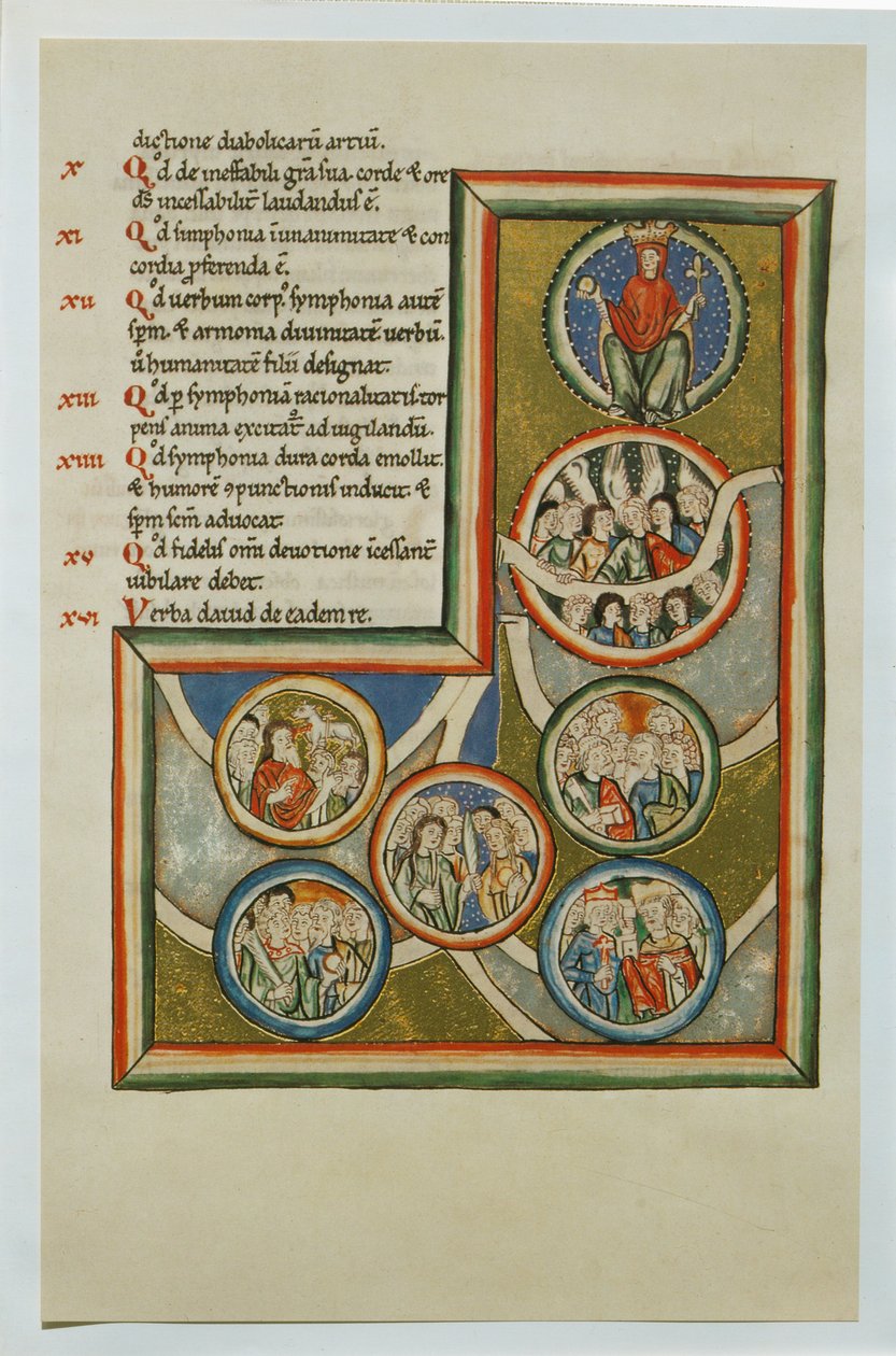 " Scivias" af den tyske nonne og mystiker Hildegard von Bingen ... af German School