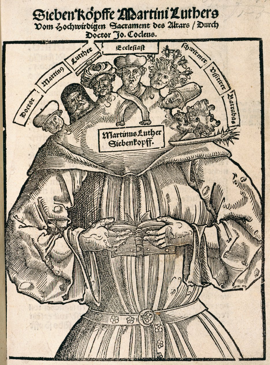 Syvhovedet Martin Luther af German School