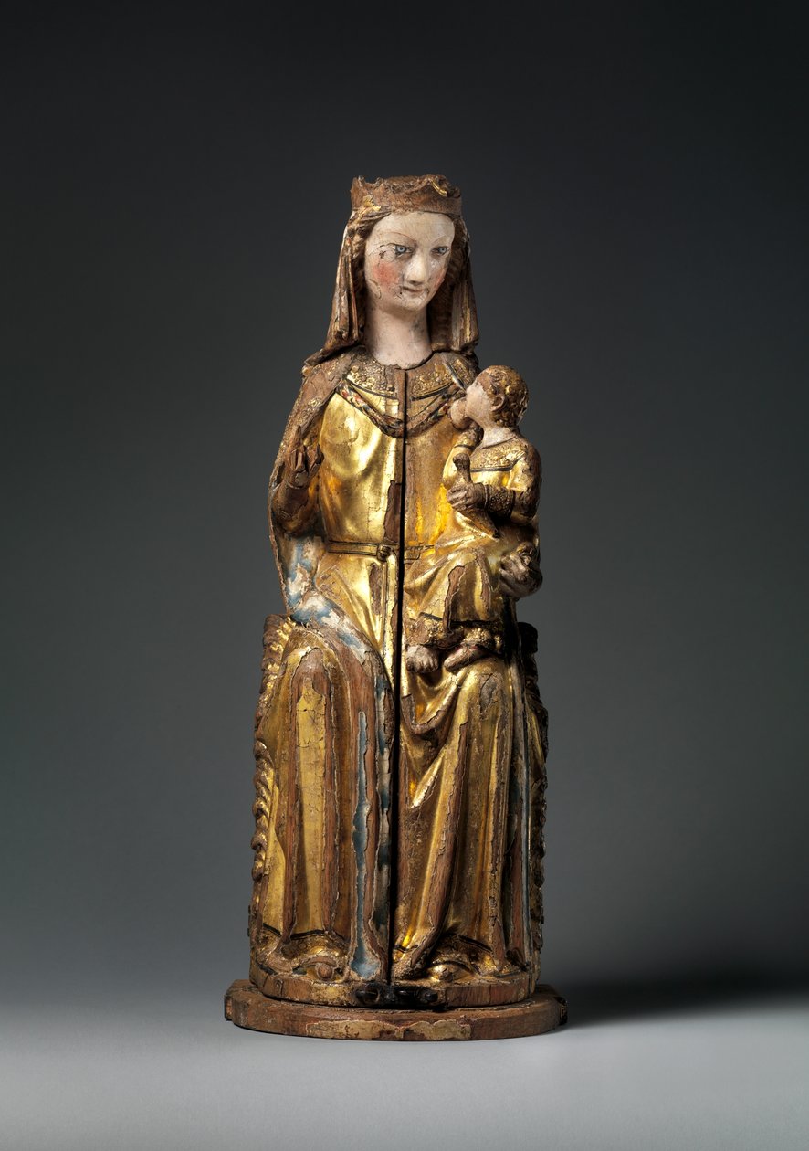 Jomfruens helligdom, lukket panel, ca. 1300 (forgyldt træ) af German School