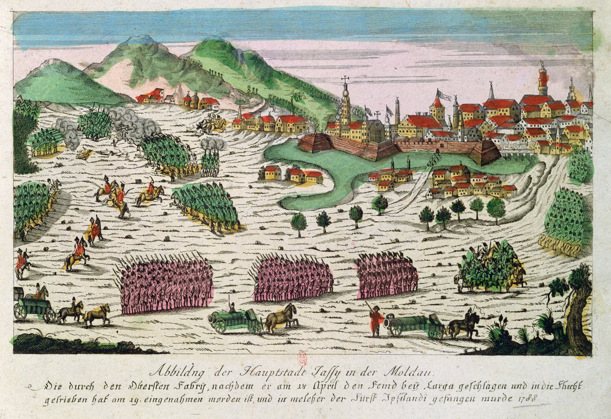 Belejring og tilfangetagelse af Jassy i 1788 af den russiske hær af German School