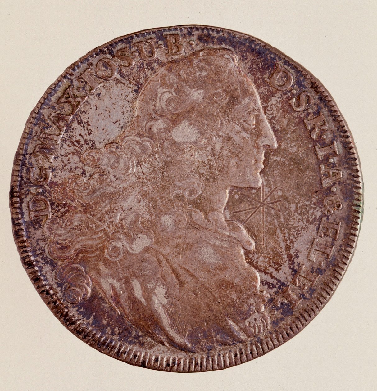 Sølvthaler af Maximilian III Joseph af Bayern (1727-1777) 1769 Diam. 4,1 cm Napoli, arkæologisk museum af German School