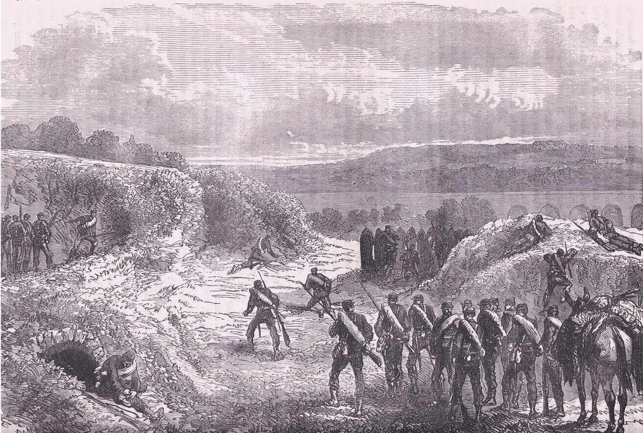 Sortie fra Paris, Cassells historie om krigen mellem Frankrig og Tyskland udgivet af Cassell and Company Limited, ca. 1890 (litho) af German School