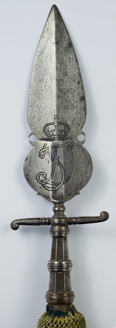 Spontoon, ca. 1725-50 (jern, træ og tekstil) af German School
