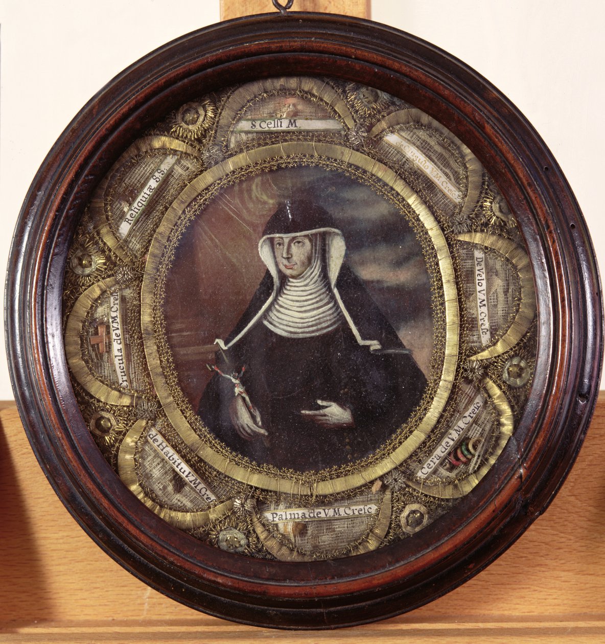 St. Maria Crescentia Hoess (1682-1744) omgivet af relikvier af helgenen af German School
