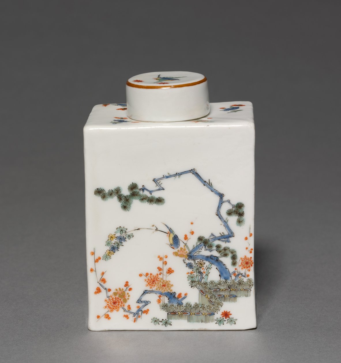 Tea Caddy, fabrikant Meissen Porcelænsfabrik, Tyskland, ca. 1735 af German School