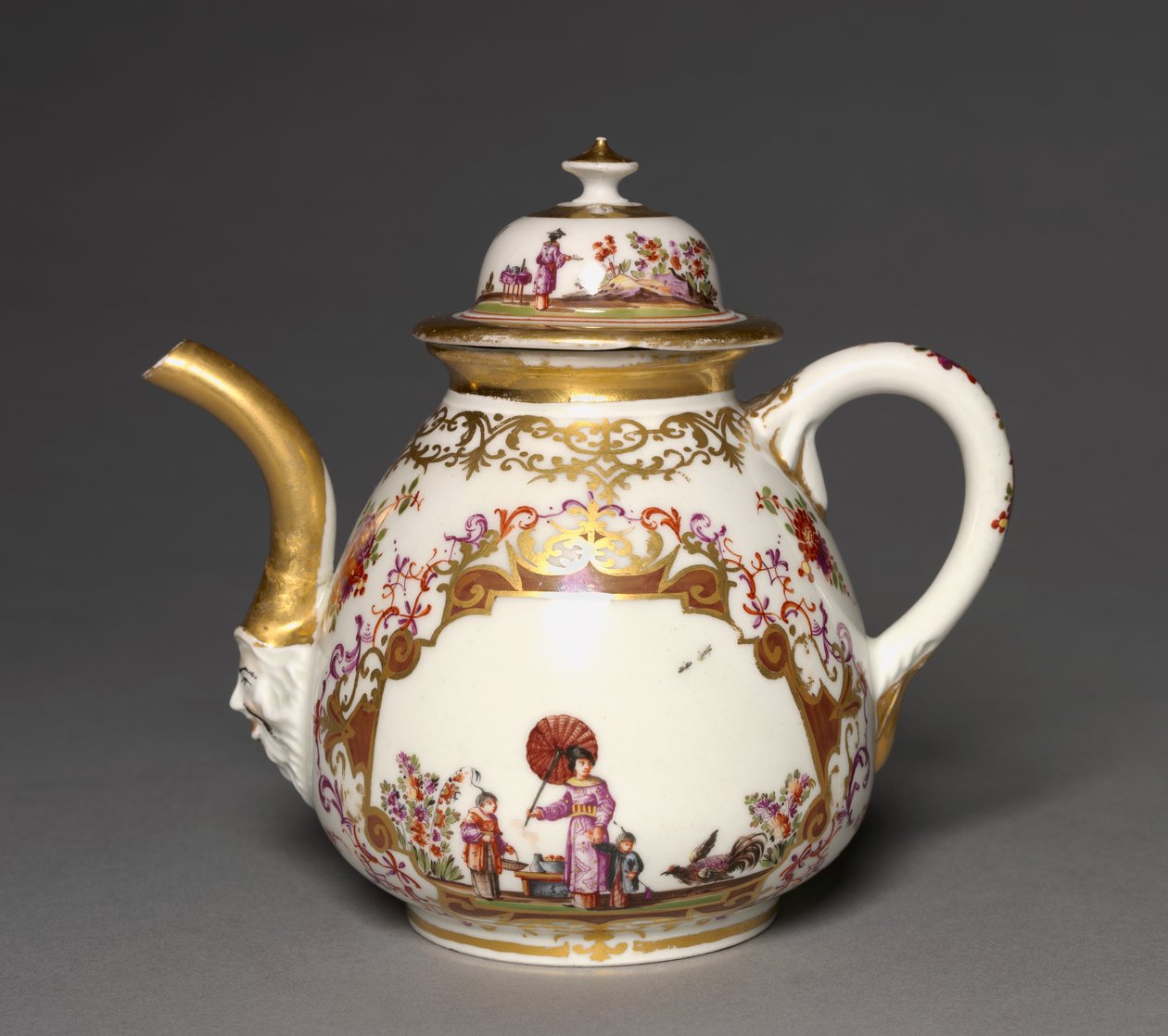 Tekande, Meissen Porcelænsfabrik, c.1723-24 af German School