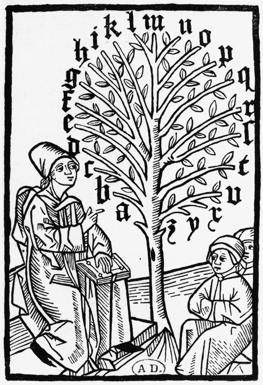 Undervisning i alfabetet, 1490 af German School
