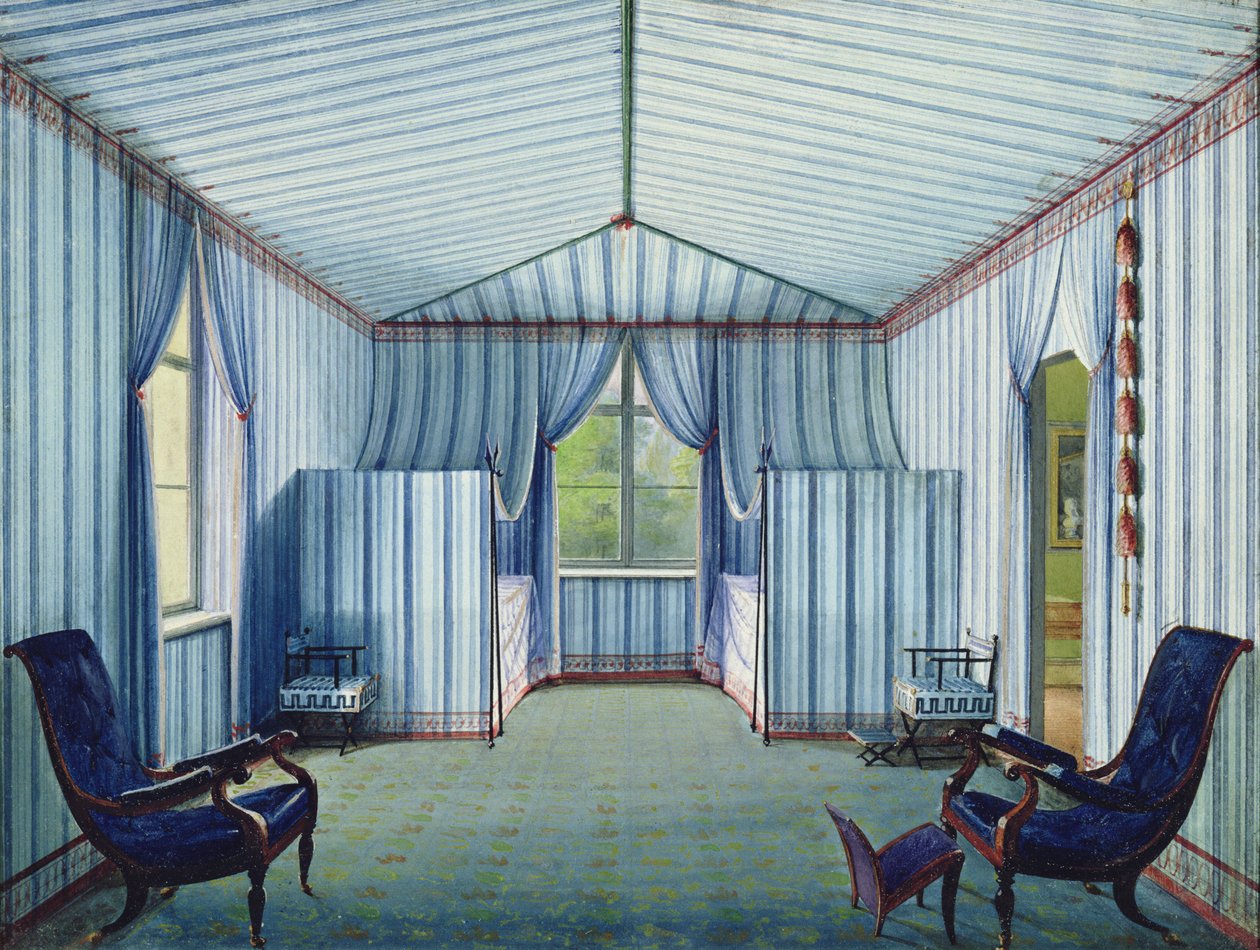 Teltrum, efter 1830 (pen & blæk og wc på papir) af German School